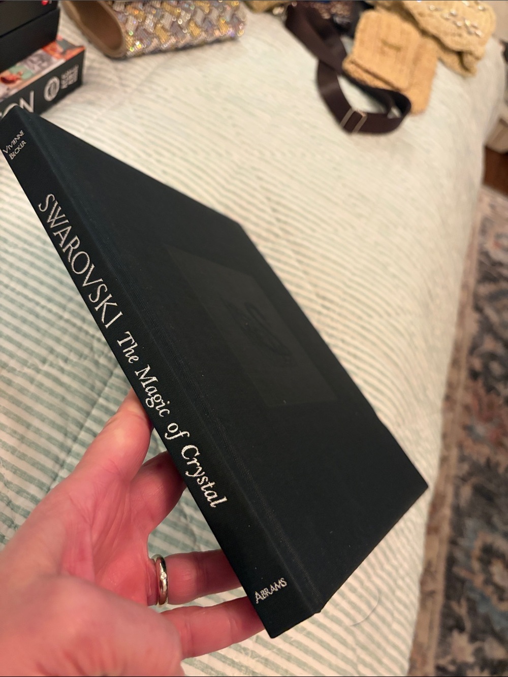 Swarovski Black Hardcover Book with Silver Lettering